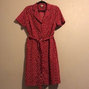 2for$20 NWOT Red pocketed polka-dot dress
